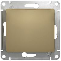 Выключатель кнопочный без рамки Systeme Electric Glossa 1-кл. титан картинка